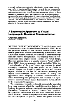 A Systematic Approach to Visual Language in Business