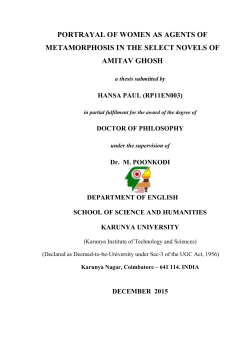 portrayal of wo metamorphosis in t portrayal of