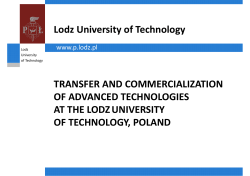 Lodz University of Technology TRANSFER AND