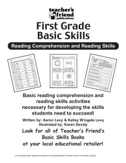 First Grade Basic Skills
