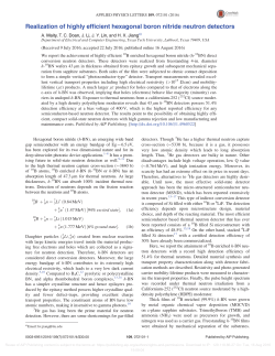 Realization of highly efficient hexagonal boron nitride neutron