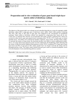 Preparation and in vitro evaluation of guar gum based triple