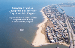 Shoreline Evolution Chesapeake Bay Shoreline City of Norfolk