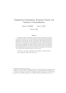 Conspicuous Consumption, Economic Growth, and Taxation: A
