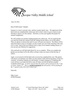Grade 7 summer Packet 2014