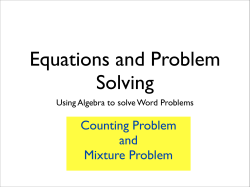 Counting Problem and Mixture Problem
