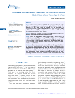 ORIGINAL ARTICLE Elevated Body Mass Index and Body Fat