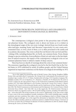 z problematyki filozoficznej salvation from below. individuals
