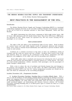 BEST PRACTICES IN THE MANAGEMENT OF THE STUs