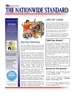 First Quarter - Nationwide Real Estate Tax Service, Inc.