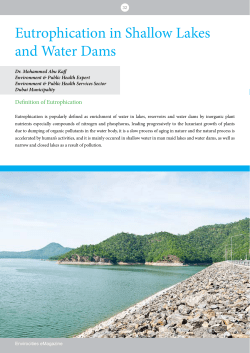 Eutrophication in Shallow Lakes and Water Dams