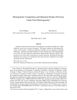 Monopolistic Competition and Optimum Product Diversity Under