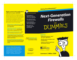 Next-Generation Firewalls For Dummies