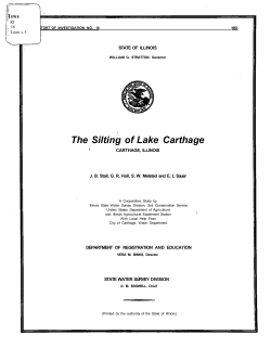 The Silting of Lake Carthage - Illinois State Water Survey