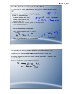 Predicting Redox Reactions Using the 5 Step Method