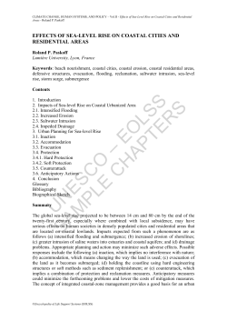 Effects of Sea-Level Rise on Coastal Cities and