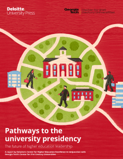 Pathways to the university presidency