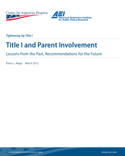 Title I and Parent Involvement