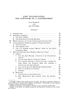 Jury Nullification: The Contours of a Controversy