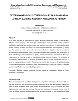 determinants of customer loyalty in sub