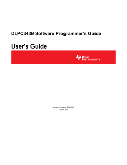 DLPC3439 Software Programmer`s Guide