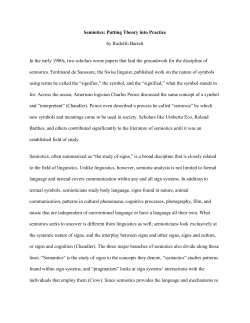Semiotics: Putting Theory into Practice