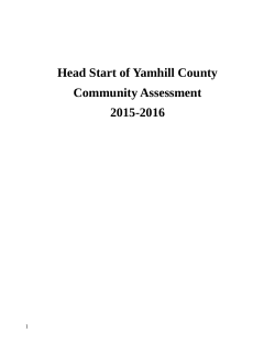 Head Start of Yamhill County Community Assessment 2015-2016