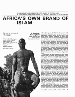 AFRICA`S OWN BRAND OF ISLAM