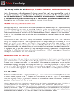 The Wrong Tool for the Job: Data Caps, Price Discrimination, and