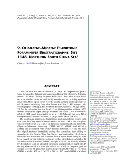 9. oligocene–miocene planktonic foraminifer biostratigraphy, site