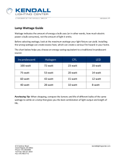 Lamp Wattage Guide Incandescent Halogen CFL LED