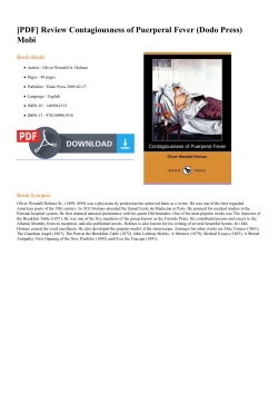 Review Contagiousness of Puerperal Fever