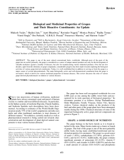 Biological and Medicinal Properties of Grapes and Their Bioactive