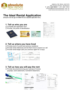 The Ideal Rental Application