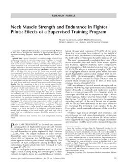 Neck Muscle Strength and Endurance in Fighter Pilots: Effects of a