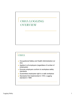 OSHA LOGGING OVERVIEW