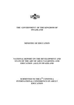 the government of the kingdom of swaziland ministry of education