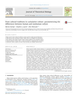 From cultural traditions to cumulative culture_ parameterizing the