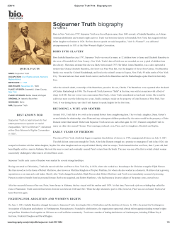 Sojourner Truth biography