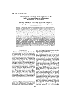 Is Geomagnetic Sensitivity Real? Replication of the Walker