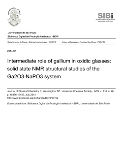 Intermediate role of gallium in oxidic glasses: solid state