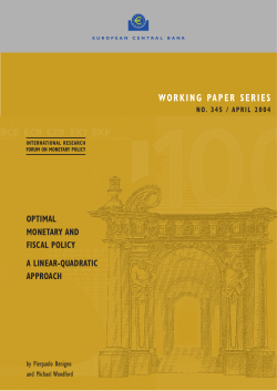 Optimal monetary and fiscal policy: a linear