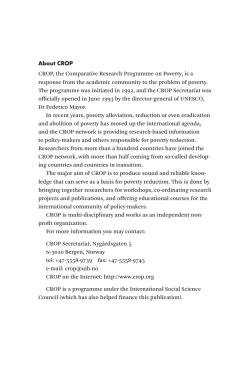 Elite Perceptions of Poverty and Inequality