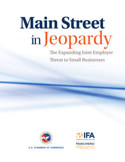 Main Street in Jeopardy - US Chamber of Commerce