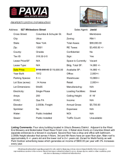 Address: 927 Whitesboro Street Listing Comments: Four story