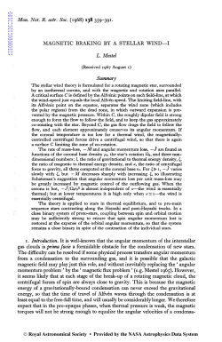 magnetic braking by a stellar wind