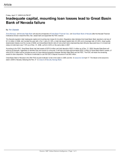Inadequate capital, mounting loan losses lead to