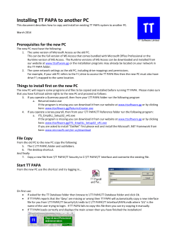 Installing TT PAPA to another PC