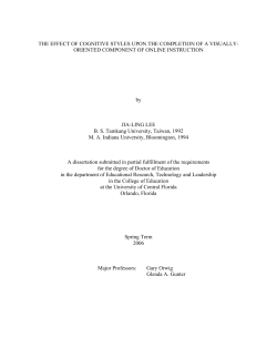 THE EFFECT OF COGNITIVE STYLES UPON THE COMPLETION