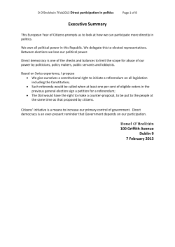 Executive Summary - Constitutional Convention